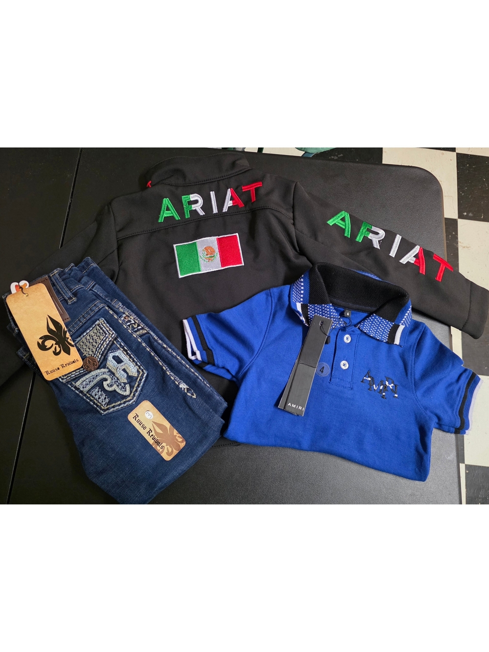 Ariat Kids' Blue Polo Shirt - Short Sleeve
